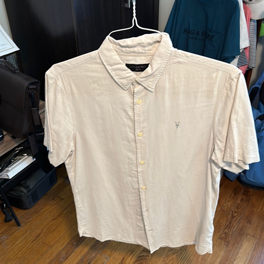 Allsaints Men’s Linen Shirt Size M US